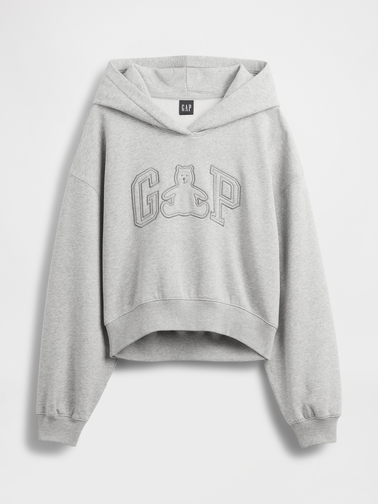 VintageSoft Brannan Bear Logo Crop Hoodie