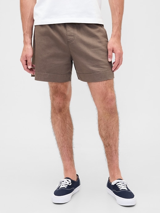 Image number 2 showing, 5.5" Linen-Blend Relaxed Shorts