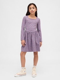 Kids Jersey Square-Neck Dress