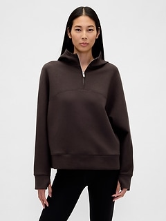 GapFit Oversized Quarter-Zip Hoodie