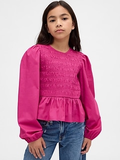 Kids Smocked Peplum Top
