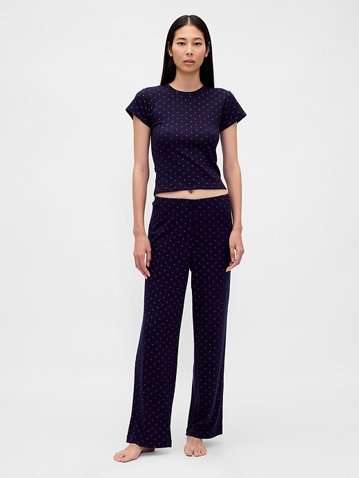 Image number 1 showing, Pointelle PJ Pants