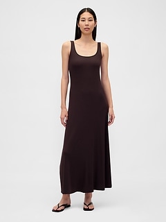 Modern Square-Neck Maxi Dress