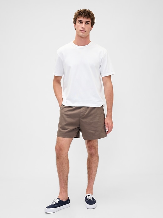 Image number 1 showing, 5.5" Linen-Blend Relaxed Shorts