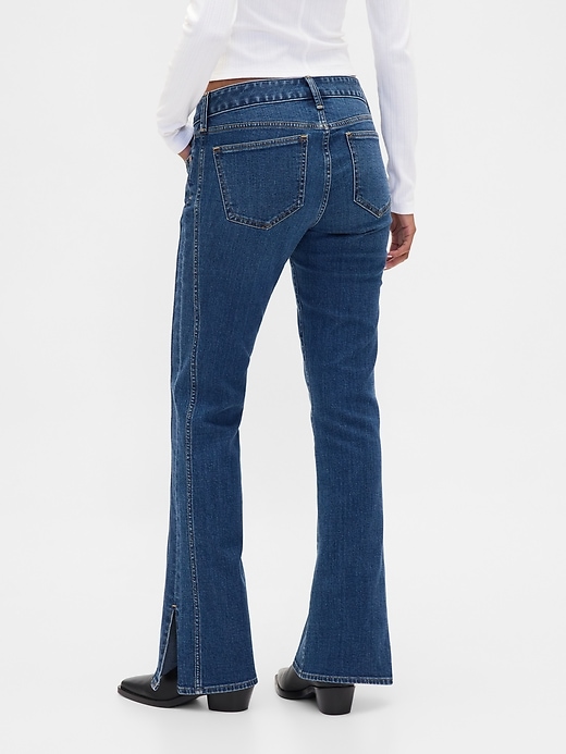 Image number 4 showing, Low Rise Long & Lean Seamed Split-Hem Jeans