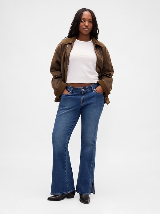 Image number 5 showing, Low Rise Long & Lean Seamed Split-Hem Jeans