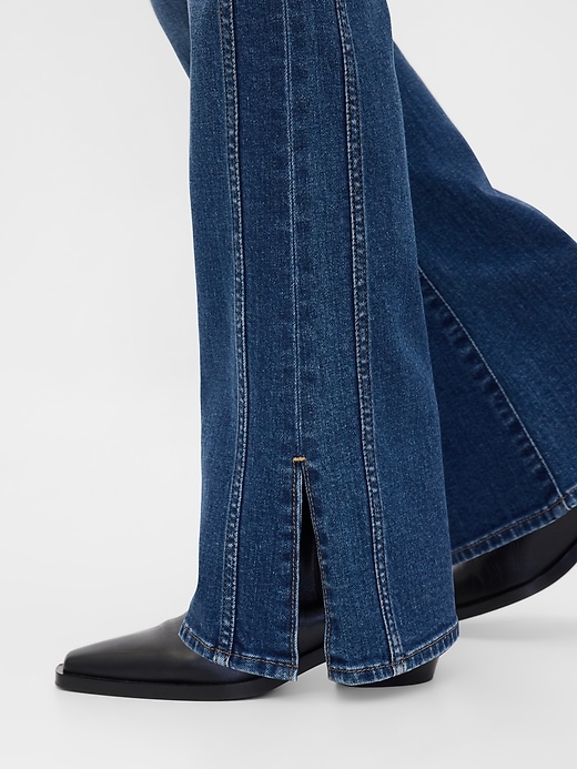 Image number 8 showing, Low Rise Long & Lean Seamed Split-Hem Jeans