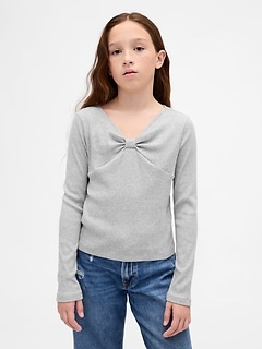 Kids Bow-Neck T-Shirt