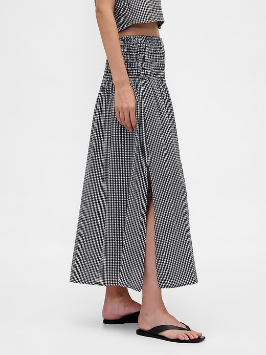 Image number 3 showing, Cotton Gauze Smocked-Waist Maxi Skirt