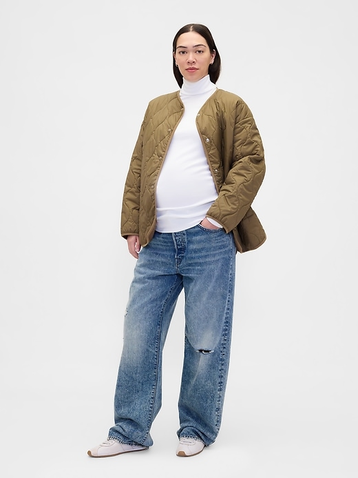Image number 3 showing, Maternity Modern Turtleneck Shirt