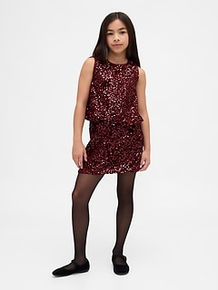 Kids Sequin Mini Skirt