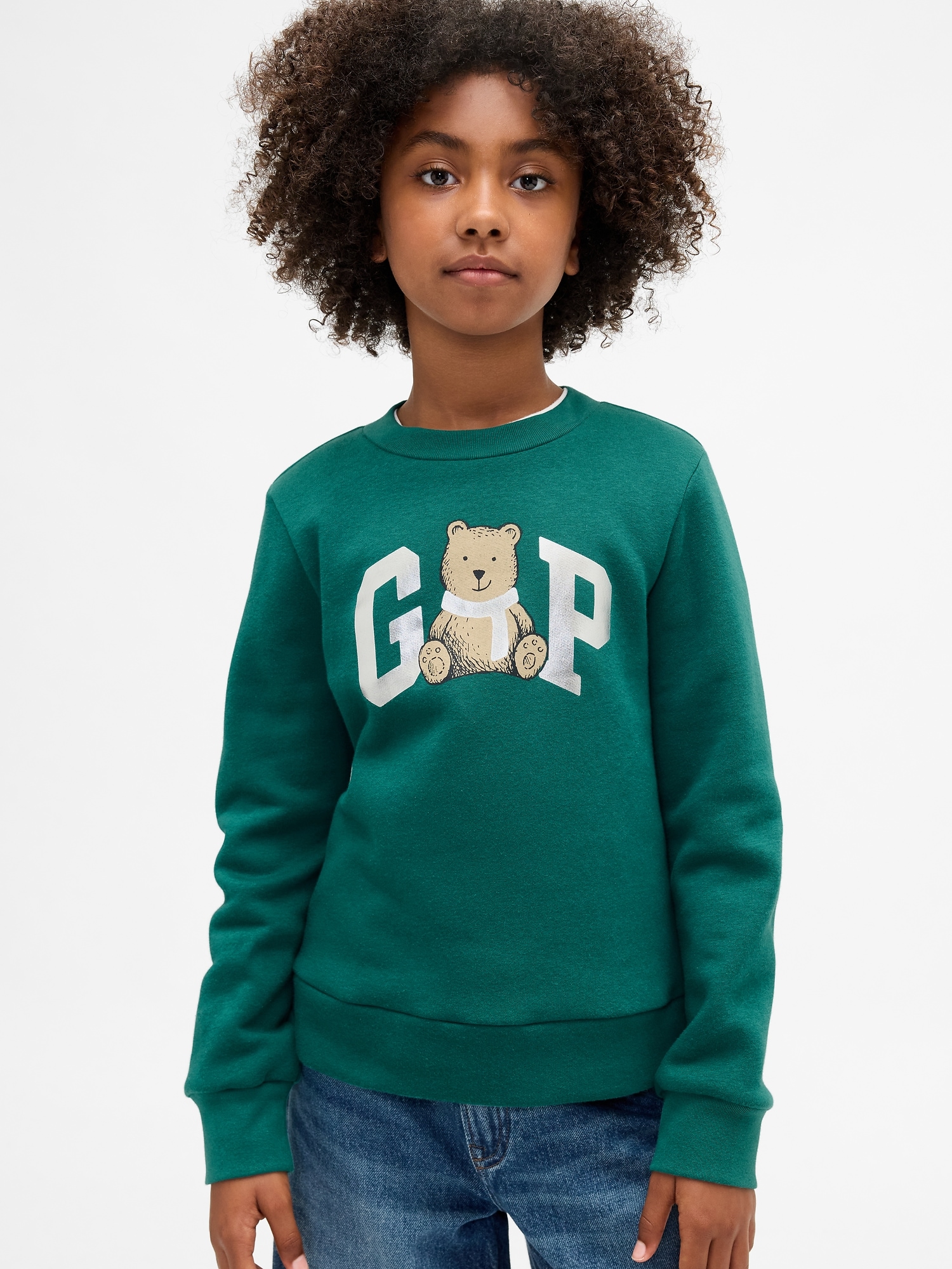 Kids Graphic Logo Sweatshirt - Balsam Green
