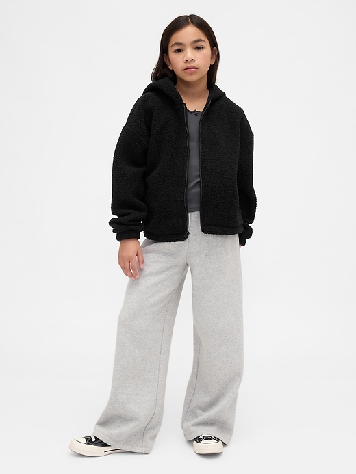 Image number 4 showing, Kids Sherpa Relaxed Zip Hoodie