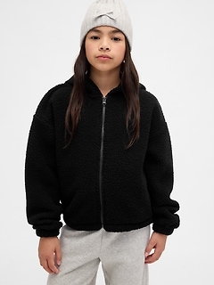 Kids Sherpa Relaxed Zip Hoodie