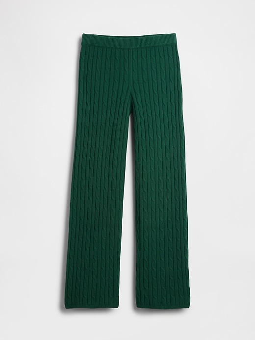 Image number 6 showing, CashSoft Cable-Knit Sweater Pants
