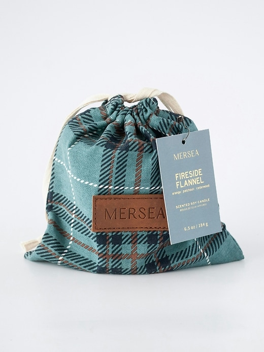 Image number 1 showing, Mersea Fireside Flannel Plaid Bagged Candle