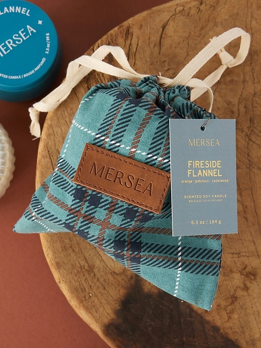Image number 2 showing, Mersea Fireside Flannel Plaid Bagged Candle