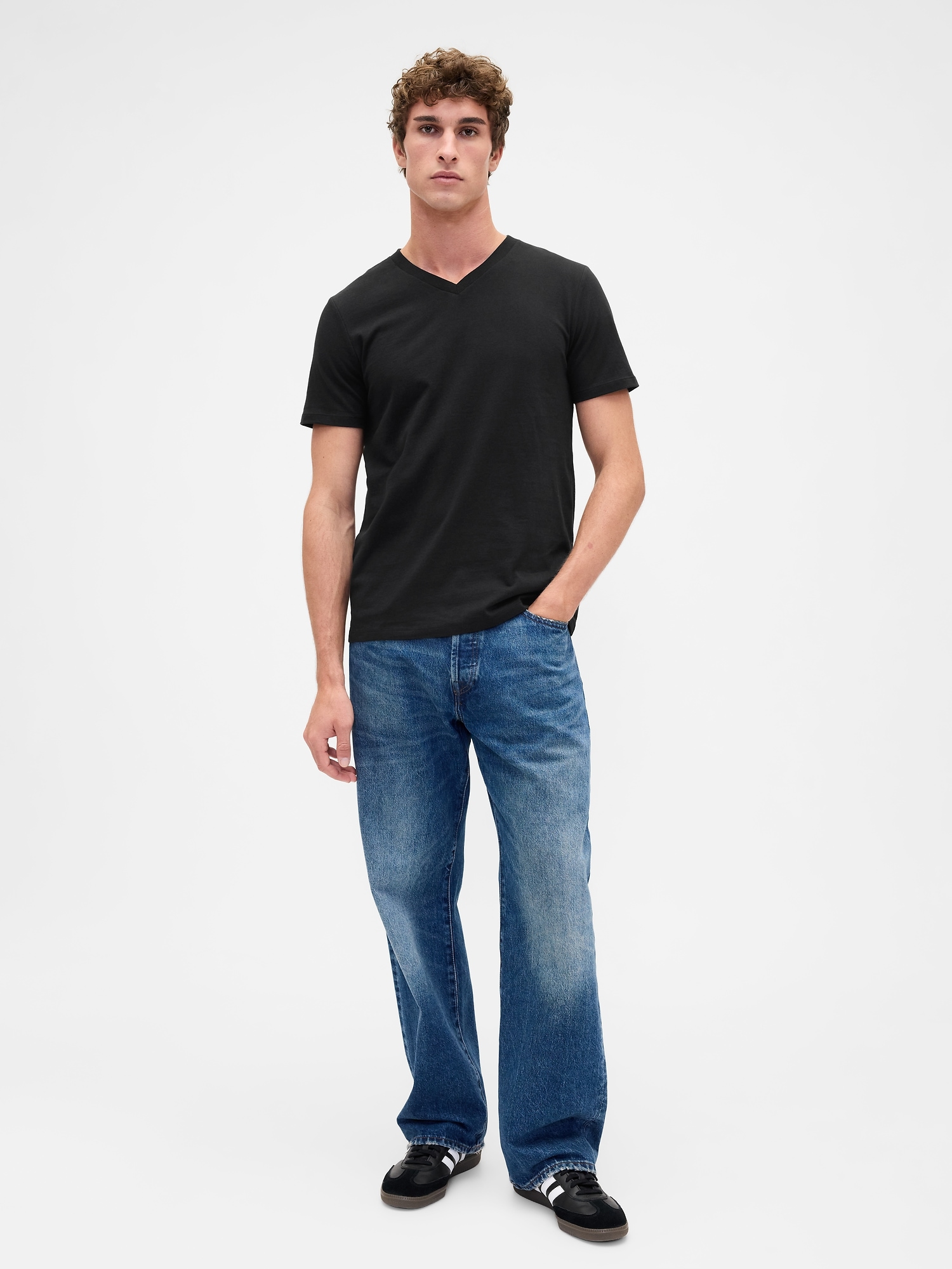 Image number 3 showing, Cotton Jersey V-Neck T-Shirt