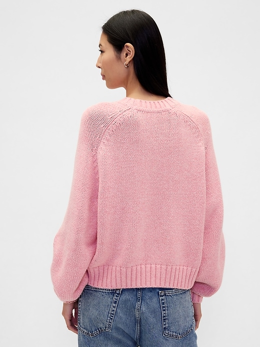 Image number 3 showing, Relaxed Saddle-Sleeve Crewneck Sweater