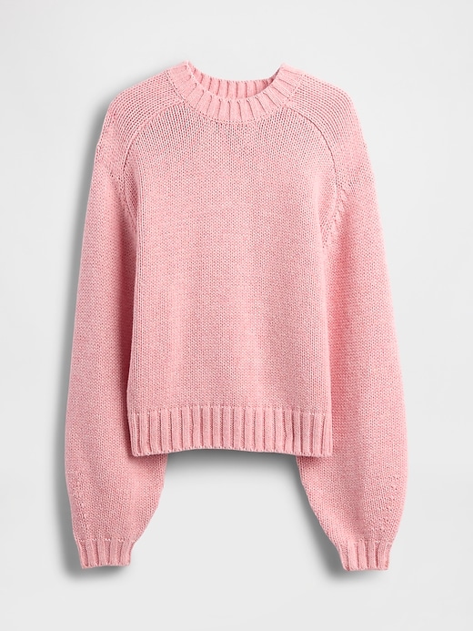 Image number 5 showing, Relaxed Saddle-Sleeve Crewneck Sweater