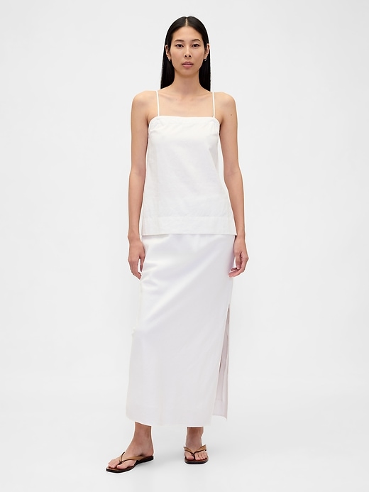 Image number 2 showing, Linen-Blend Cami