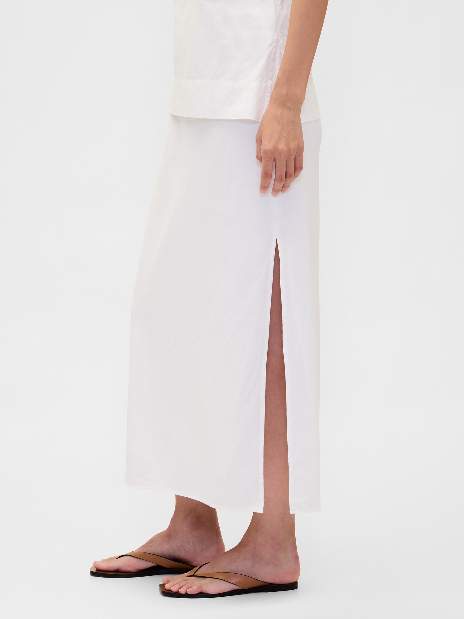 Женские юбки Gap Linen-Blend Maxi Skirt — фото 3