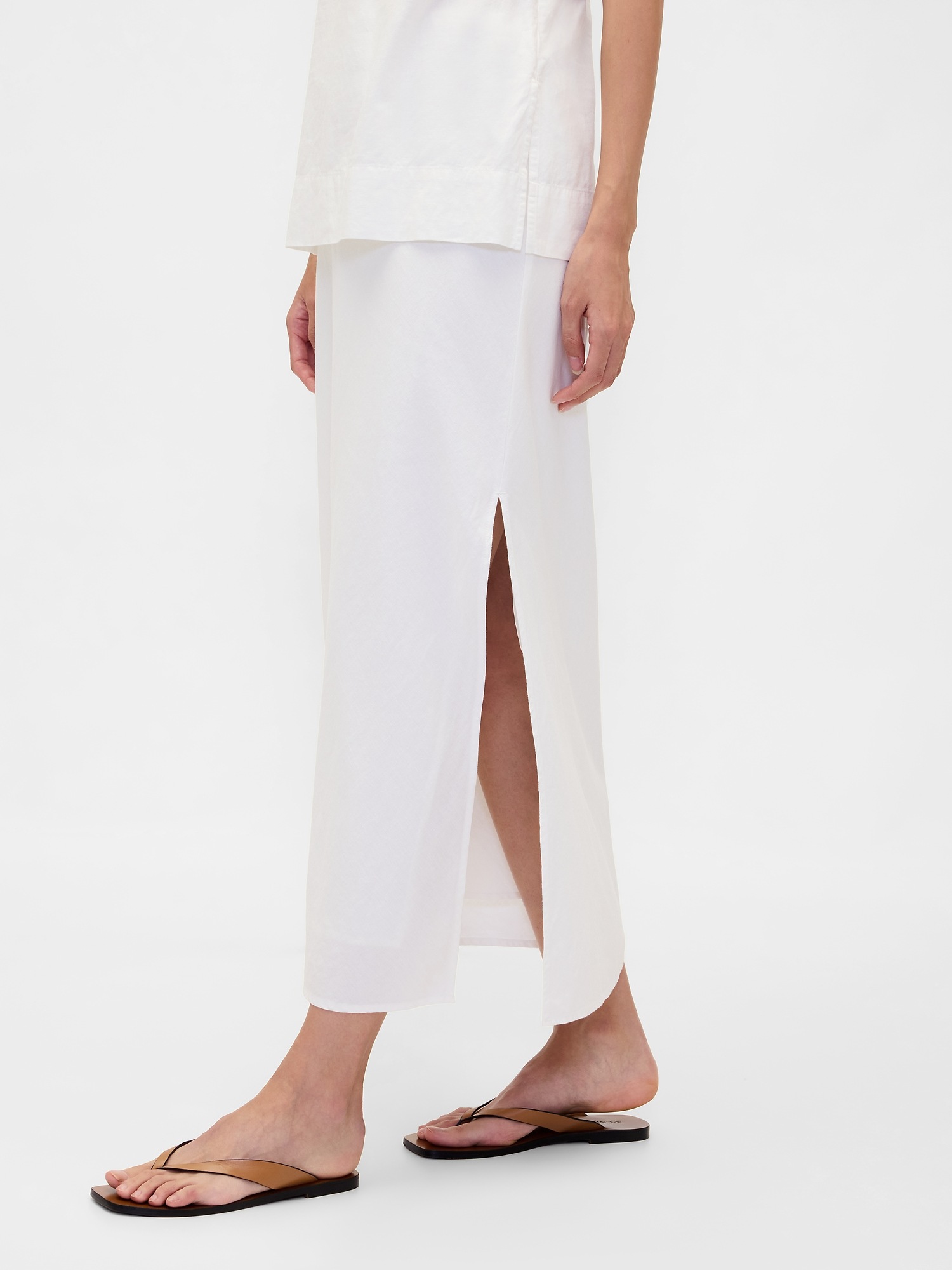 Женские юбки Gap Linen-Blend Maxi Skirt — фото 4