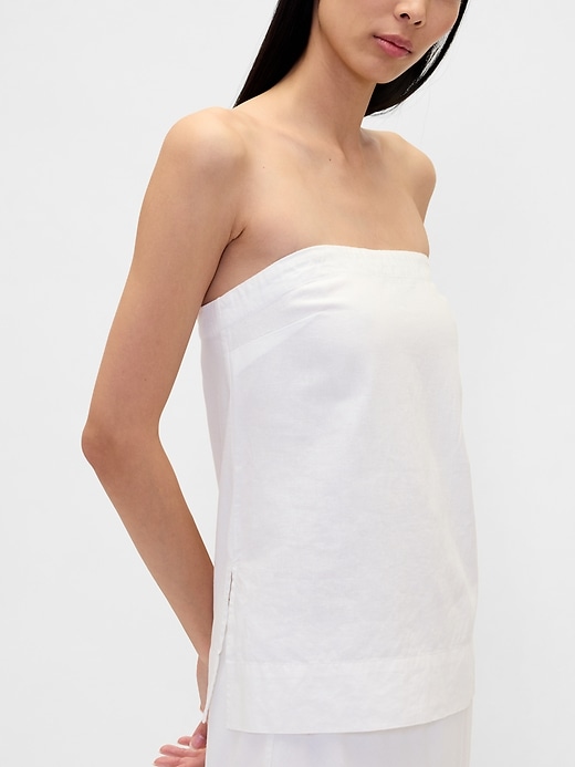 Image number 4 showing, Linen-Blend Cami