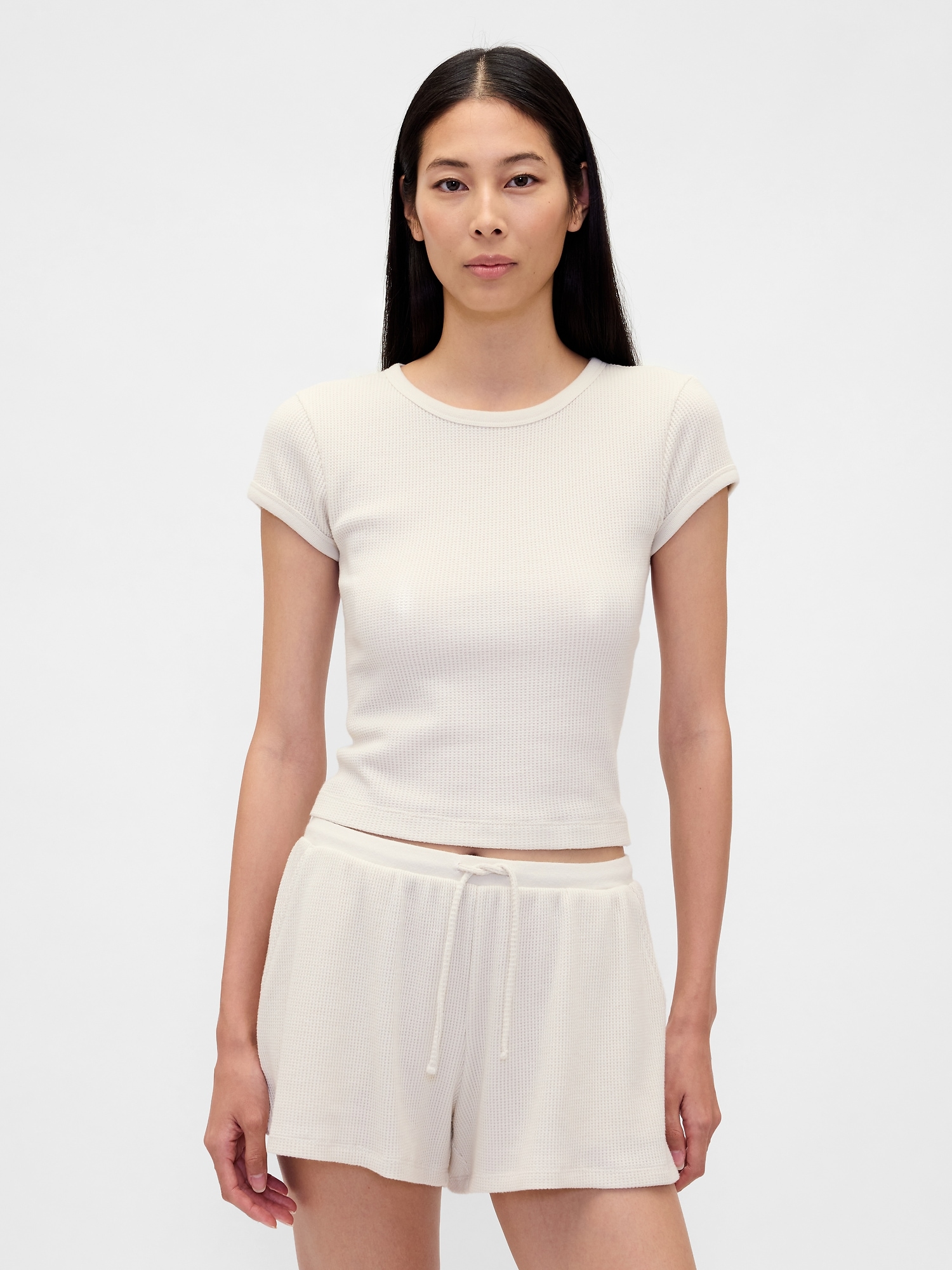 Waffle PJ T-Shirt - Chino Beige