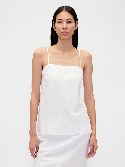 Image number 1 showing, Linen-Blend Cami
