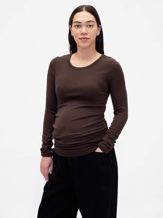 Image number 1 showing, Maternity Modern Crewneck T-Shirt