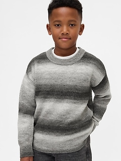 Kids Space-Dye Relaxed Crewneck Sweater