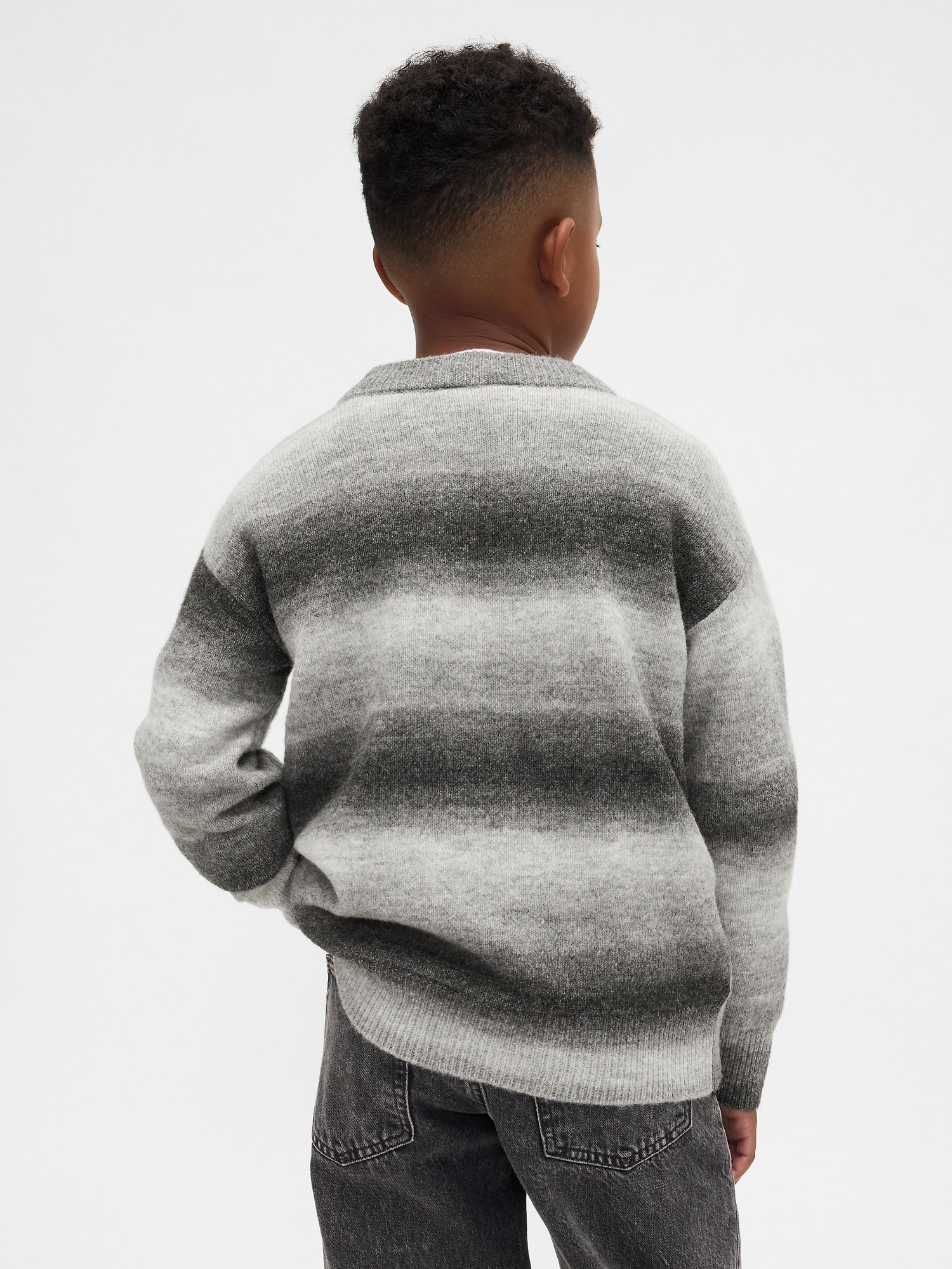 Kids Space-Dye Relaxed Crewneck Sweater