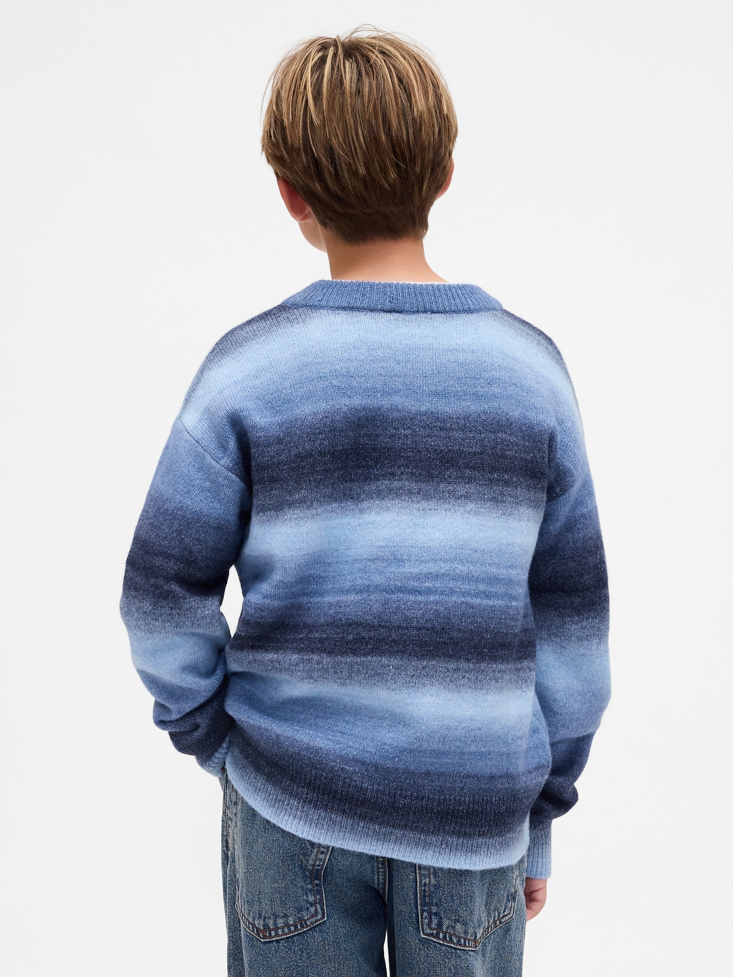 Kids Space-Dye Relaxed Crewneck Sweater