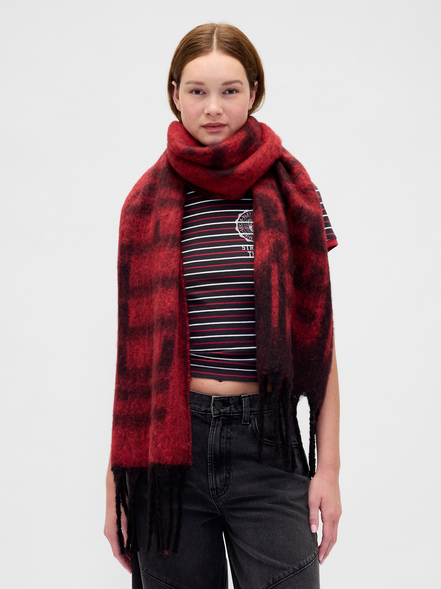 Gap Stranger Things Fringe Scarf In Multi