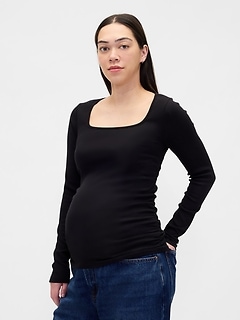 Maternity Modern Square-Neck T-Shirt