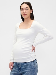 Maternity Modern Square-Neck T-Shirt