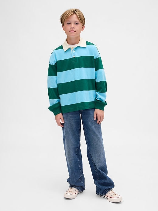 Image number 4 showing, Kids Rugby Stripe Polo Shirt