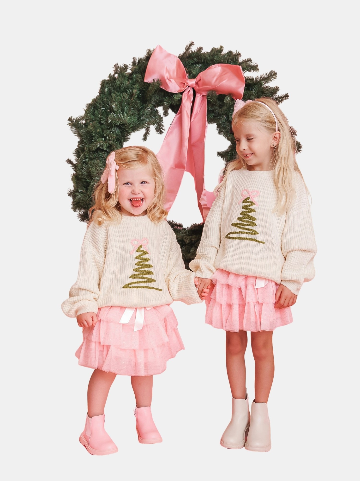 Sweet Wink Coquette Christmas Tree Knit Sweater