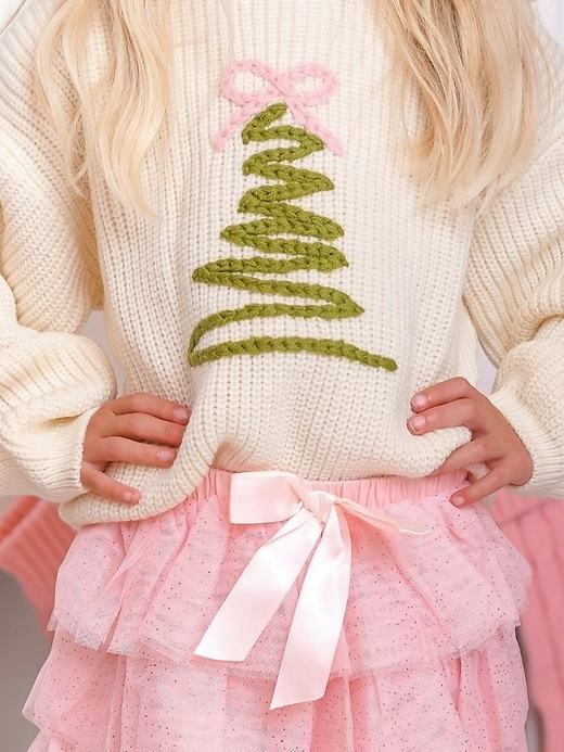 Image number 3 showing, Sweet Wink Coquette Christmas Tree Knit Sweater