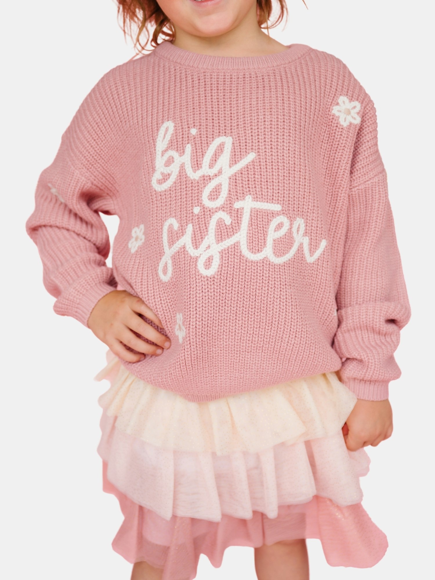 Детский свитер Gap Sweet Wink Birthday Girl Sprinkle Knit, цвет: Big Sis — фото 3