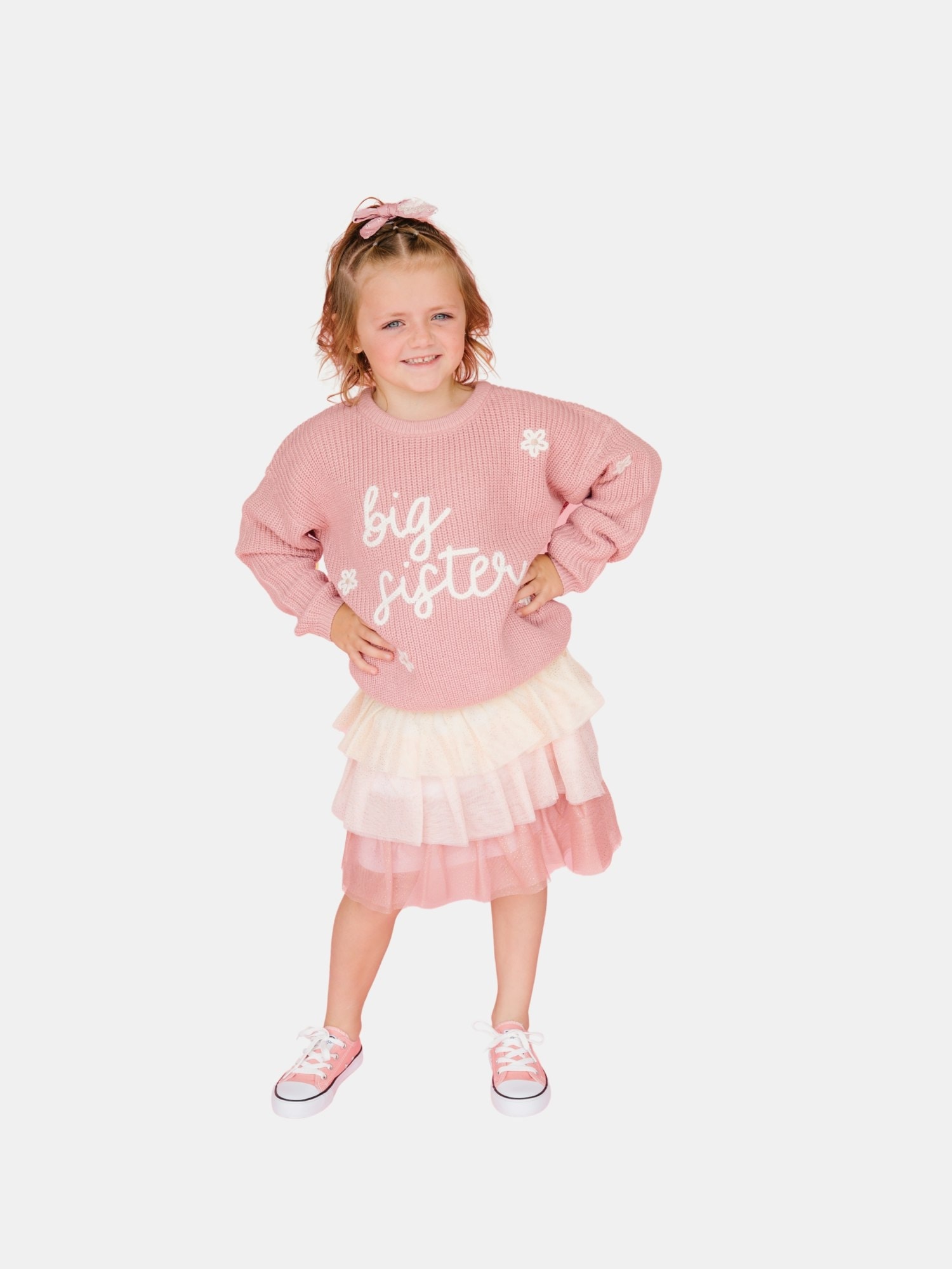 Детский свитер Gap Sweet Wink Birthday Girl Sprinkle Knit, цвет: Big Sis — фото 2