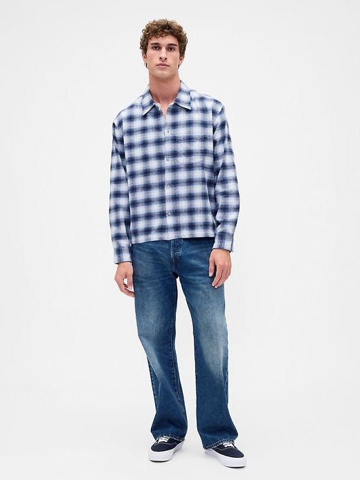Image number 2 showing, Organic Cotton Relaxed Flannel Shirt