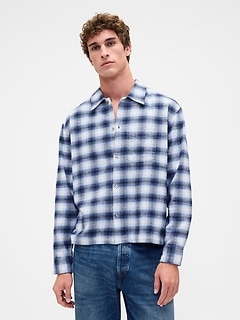 Organic Cotton Relaxed Flannel Shirt