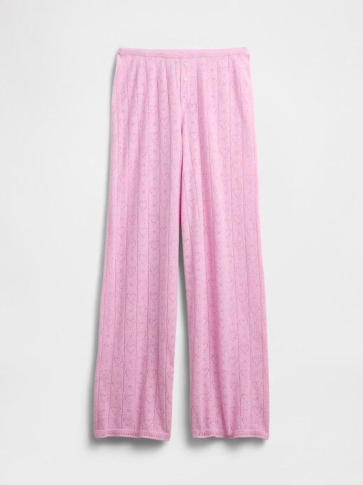 Image number 6 showing, Lightweight CashSoft Pointelle Heart PJ Pants