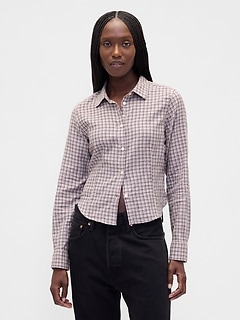 Flannel Fitted Plaid Shirt