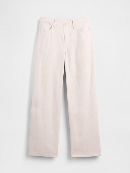Image number 5 showing, Linen-Cotton Wide-Leg Pants