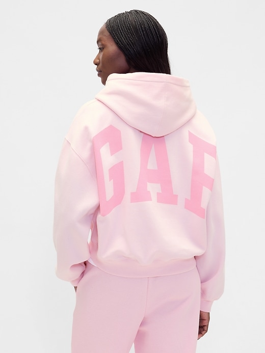 Image number 3 showing, VintageSoft Crop Logo Hoodie