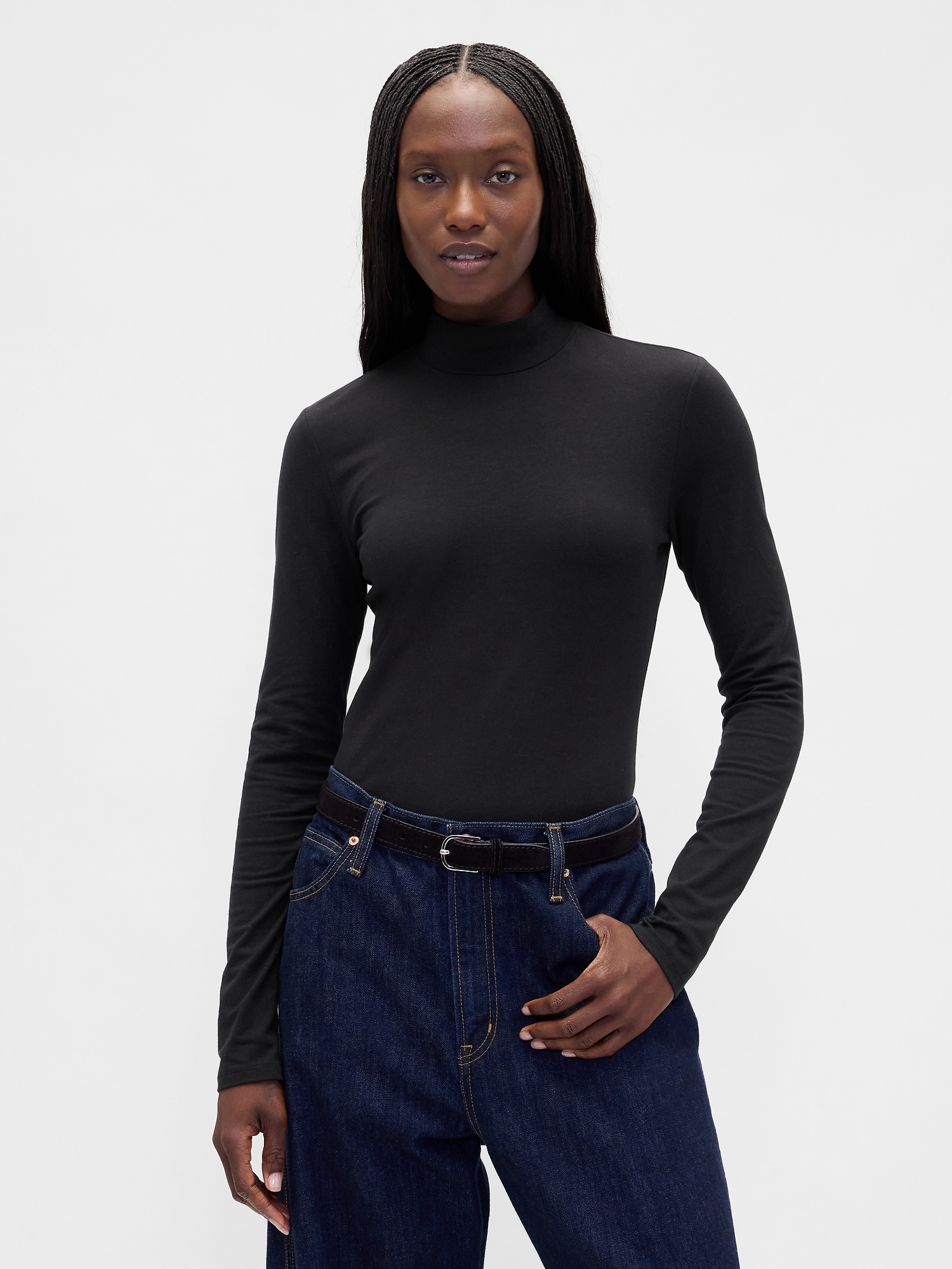 CloseKnit Jersey Mockneck T-Shirt