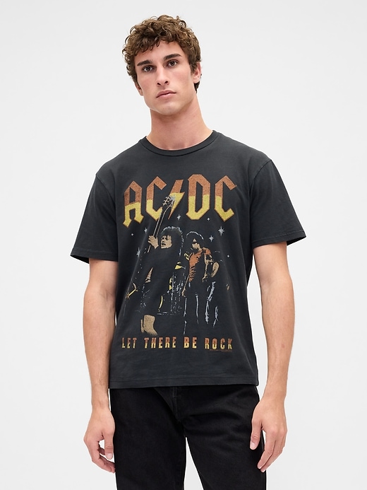 Image number 1 showing, AC/DC Relaxed Graphic T-Shirt